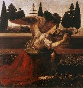LEONARDO da Vinci, Annunciation (detail) dg